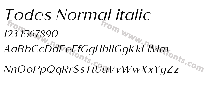 Todes Normal italicPreview