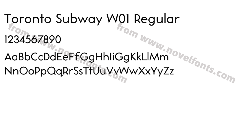 Toronto Subway W01 RegularPreview