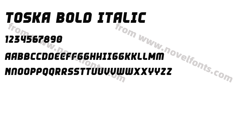 Toska Bold ItalicPreview