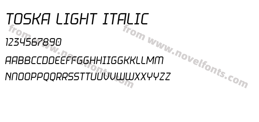 Toska Light ItalicPreview