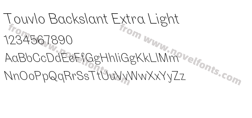 Touvlo Backslant Extra LightPreview