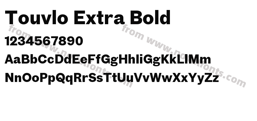 Touvlo Extra BoldPreview