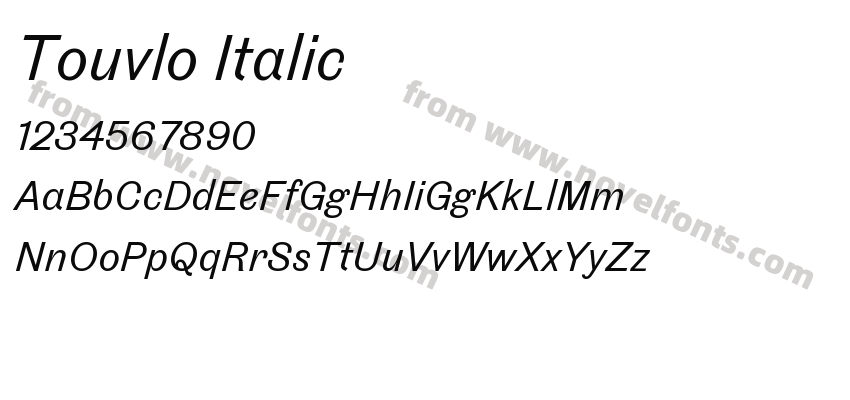 Touvlo ItalicPreview