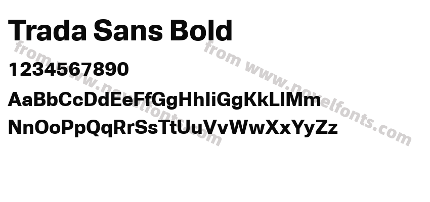 Trada Sans BoldPreview