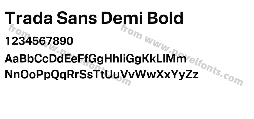 Trada Sans Demi BoldPreview