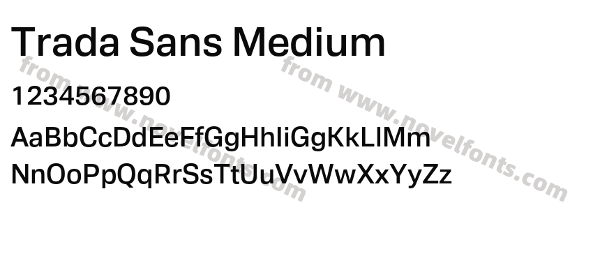 Trada Sans MediumPreview
