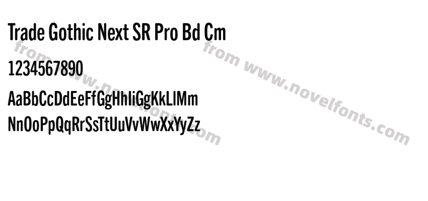 Trade Gothic Next SR Pro Bd CmPreview