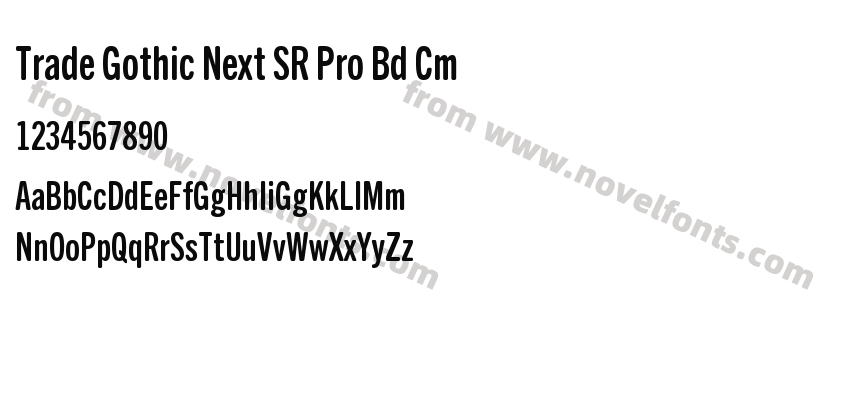 Trade Gothic Next SR Pro Bd CmPreview
