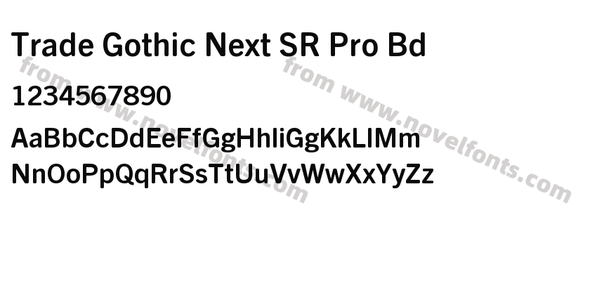 Trade Gothic Next SR Pro BdPreview