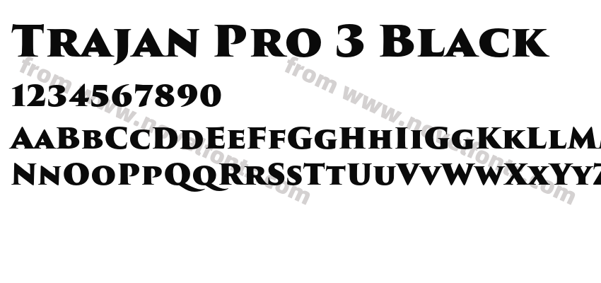 Trajan Pro 3 BlackPreview