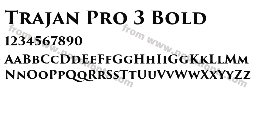 Trajan Pro 3 BoldPreview