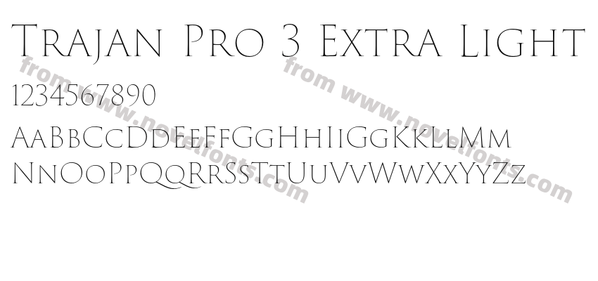 Trajan Pro 3 Extra LightPreview