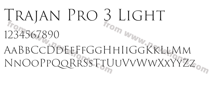 Trajan Pro 3 LightPreview