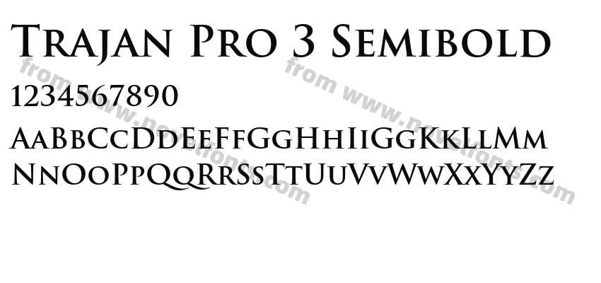 Trajan Pro 3 SemiboldPreview