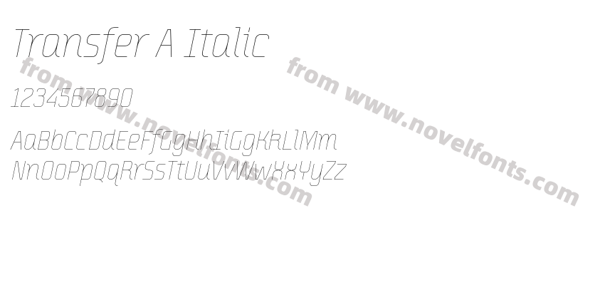 Transfer A ItalicPreview