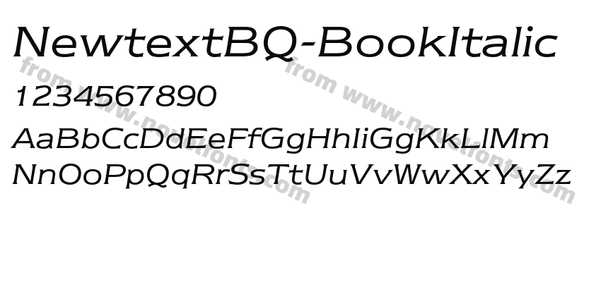 NewtextBQ-BookItalicPreview