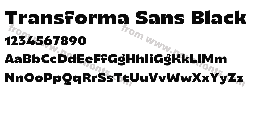 Transforma Sans BlackPreview
