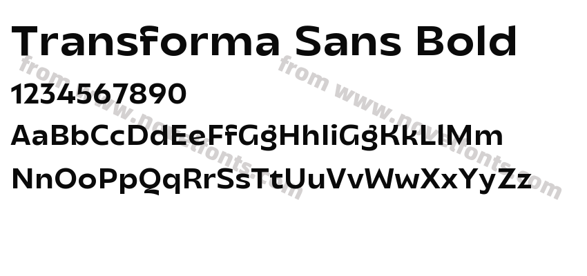Transforma Sans BoldPreview
