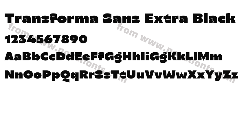 Transforma Sans Extra BlackPreview