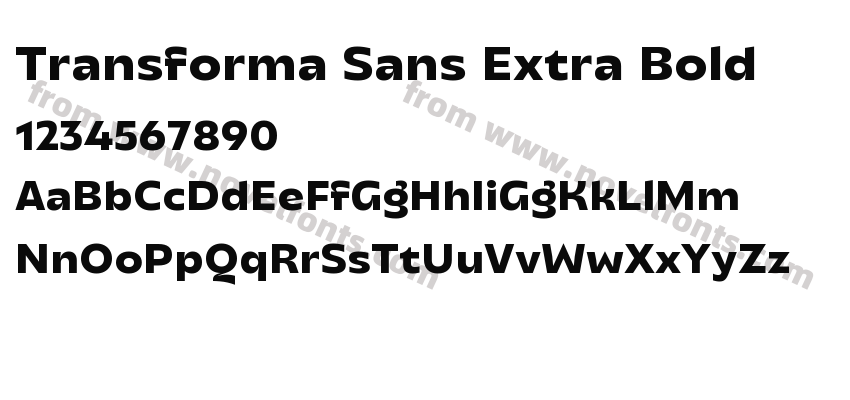 Transforma Sans Extra BoldPreview