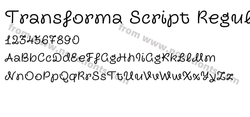 Transforma Script RegularPreview