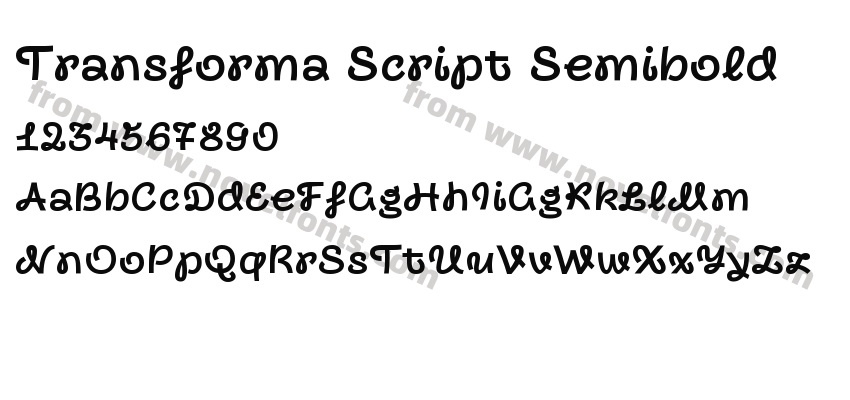 Transforma Script SemiboldPreview
