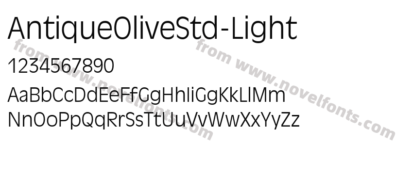 AntiqueOliveStd-LightPreview