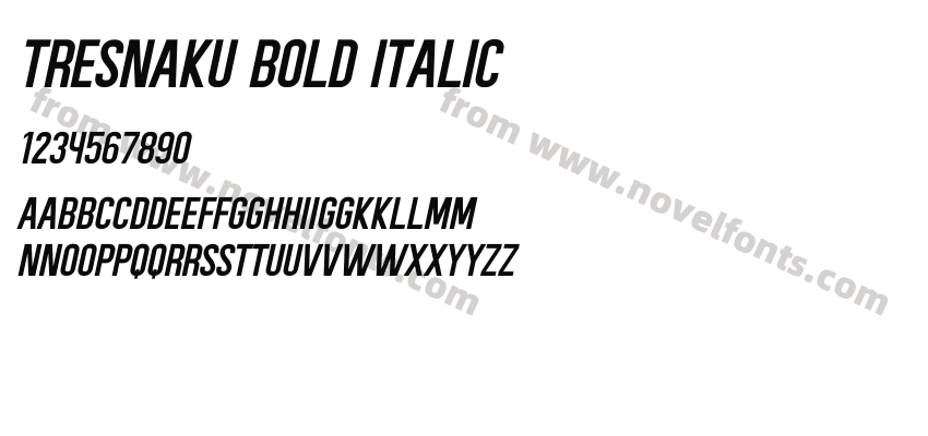 Tresnaku Bold ItalicPreview
