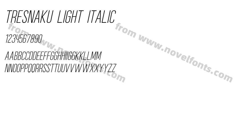 Tresnaku Light ItalicPreview
