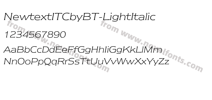 NewtextITCbyBT-LightItalicPreview