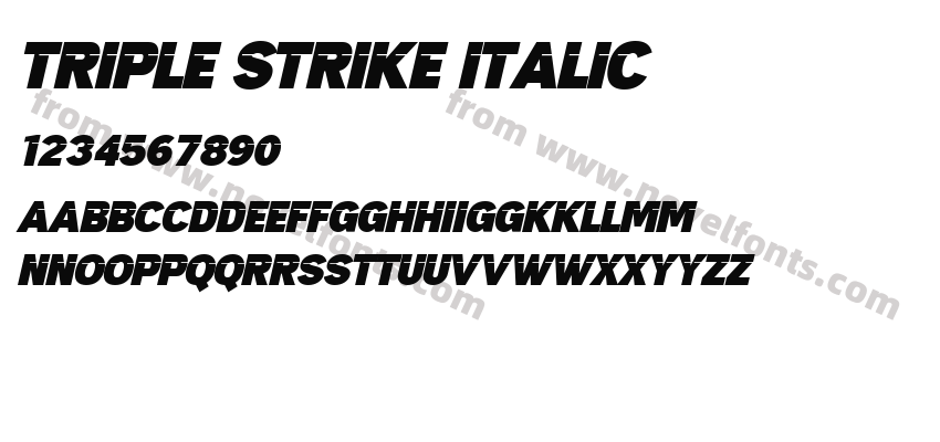 Triple Strike ItalicPreview