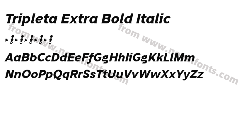 Tripleta Extra Bold ItalicPreview