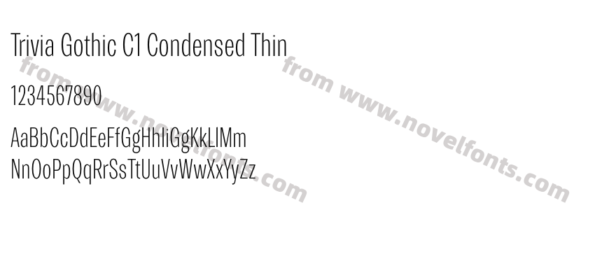 Trivia Gothic C1 Condensed ThinPreview