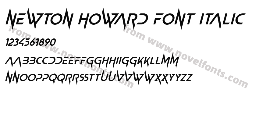 Newton Howard Font ItalicPreview