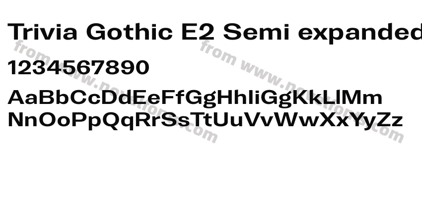 Trivia Gothic E2 Semi expanded BoldPreview