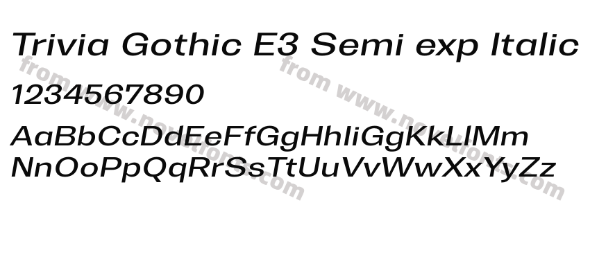 Trivia Gothic E3 Semi exp ItalicPreview