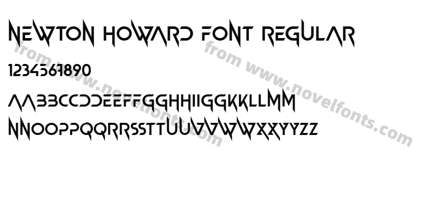 Newton Howard Font RegularPreview