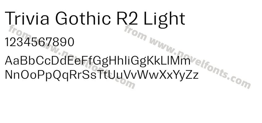 Trivia Gothic R2 LightPreview