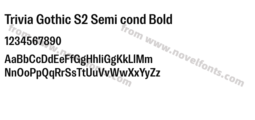 Trivia Gothic S2 Semi cond BoldPreview