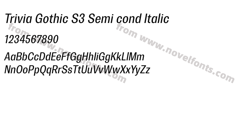 Trivia Gothic S3 Semi cond ItalicPreview