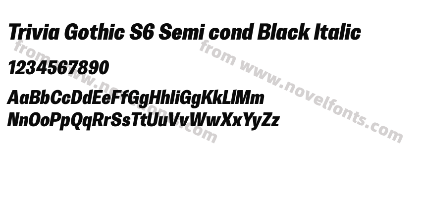 Trivia Gothic S6 Semi cond Black ItalicPreview