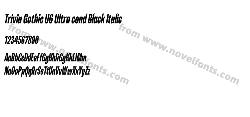 Trivia Gothic U6 Ultra cond Black ItalicPreview