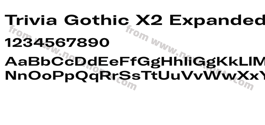 Trivia Gothic X2 Expanded BoldPreview