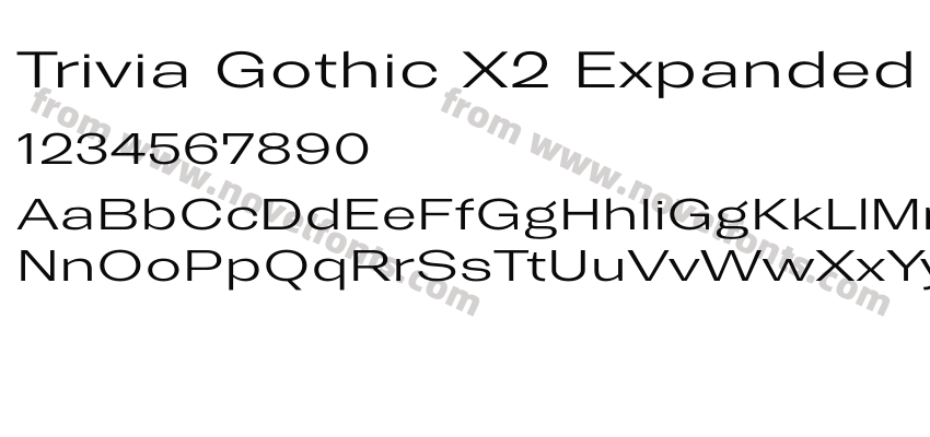 Trivia Gothic X2 Expanded LightPreview