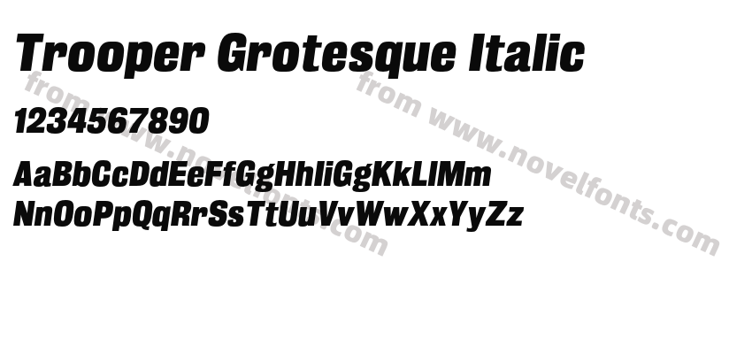 Trooper Grotesque ItalicPreview