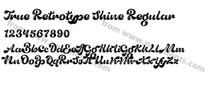 True Retrotype Shine RegularPreview