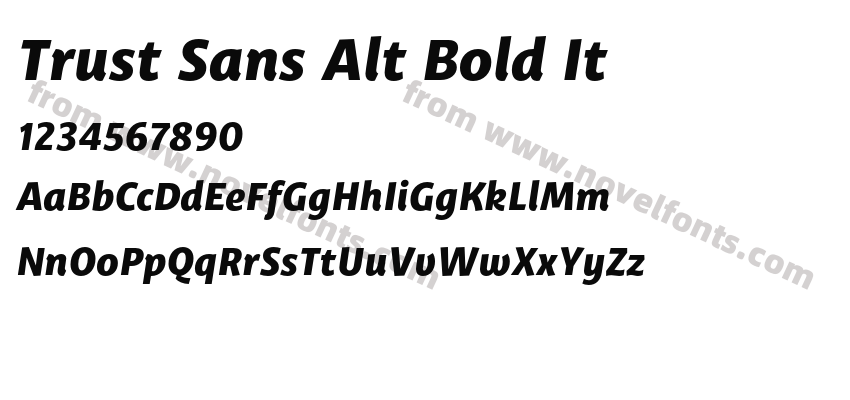 Trust Sans Alt Bold ItPreview