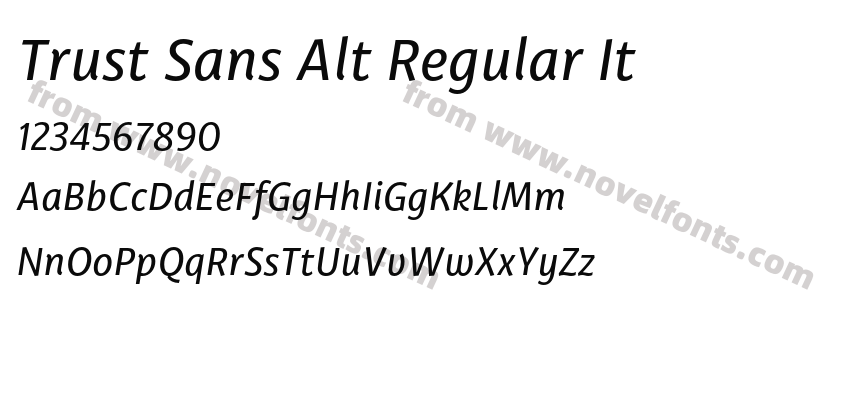 Trust Sans Alt Regular ItPreview