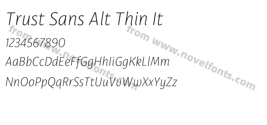 Trust Sans Alt Thin ItPreview
