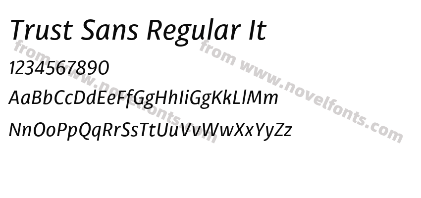 Trust Sans Regular ItPreview
